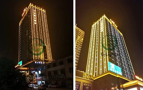 万国大酒店楼体亮化照明案例